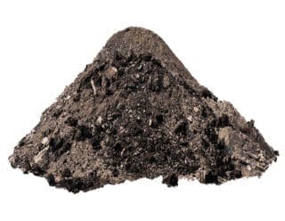 A pile of broken asphalt